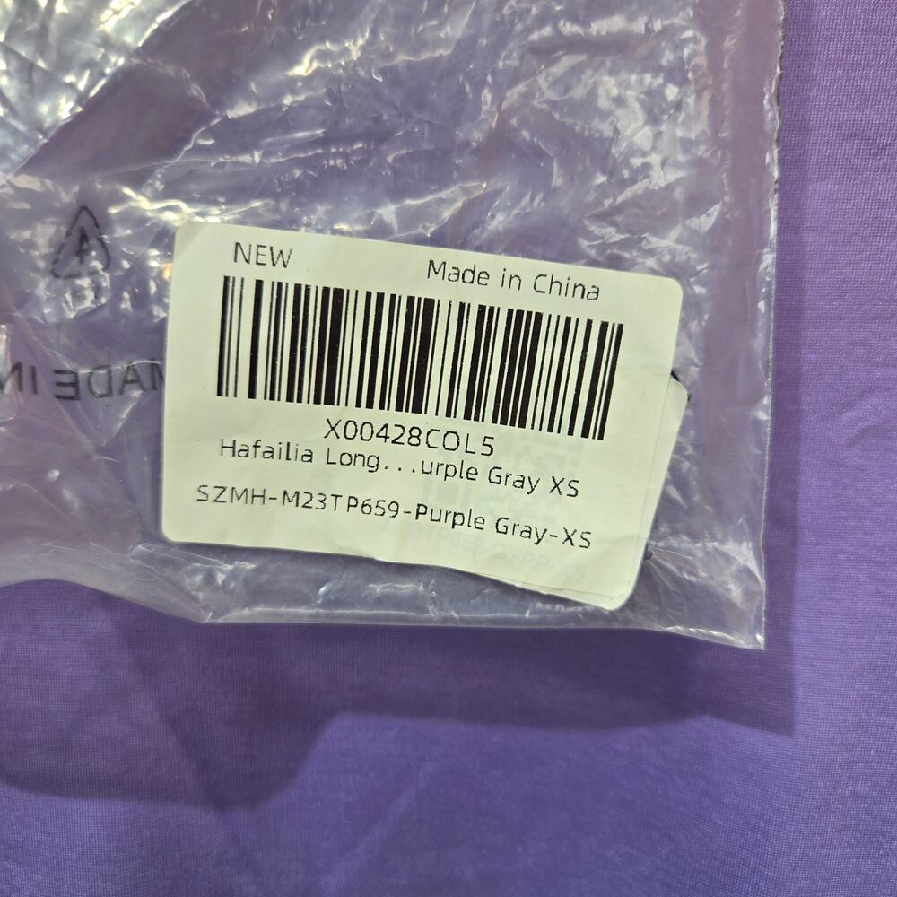 NWOT XS Purple/Blue Ombre/Gradient Crewneck Fitted Longsleeve Top [0166] - Picture 5 of 8
